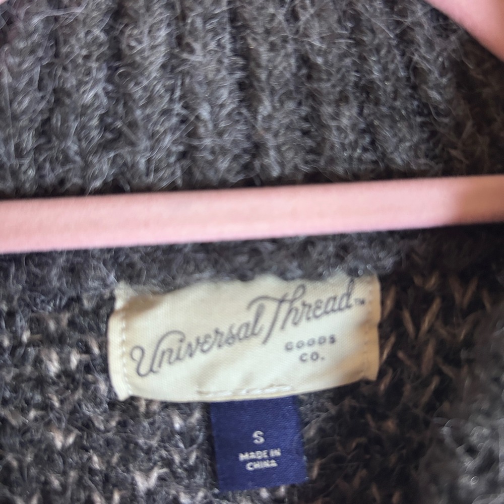 Universal Thread Charcoal Gray Leopard Print Knit… - image 5